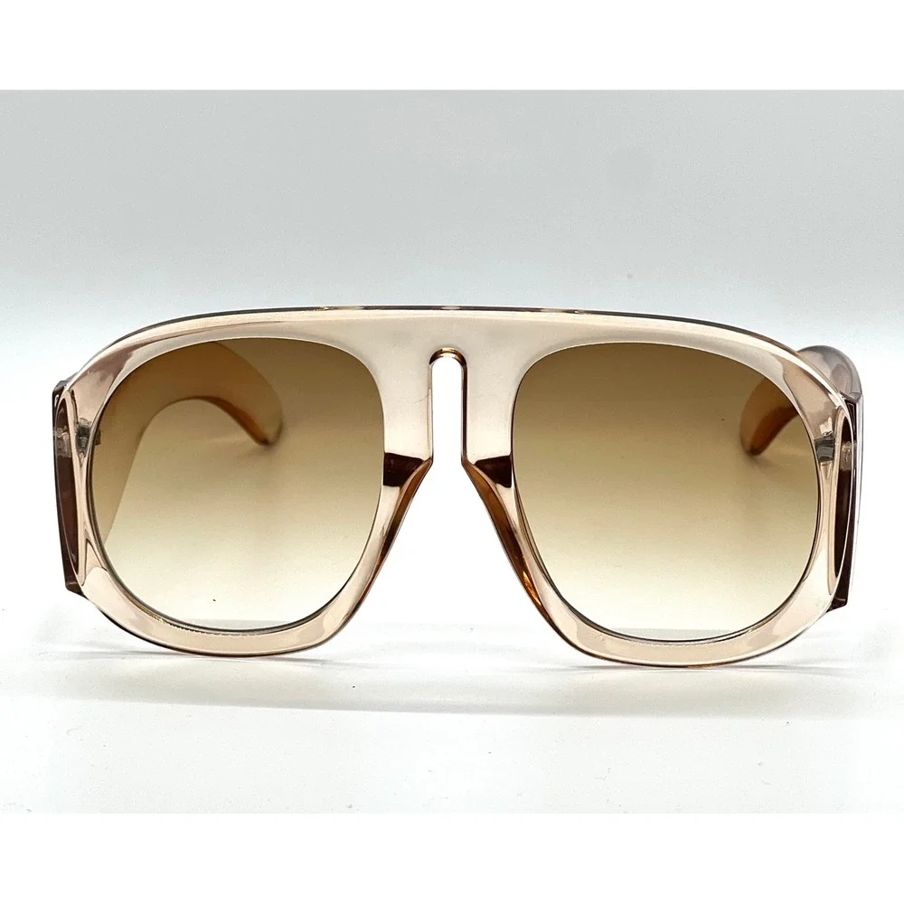 Female Sunglasses Women Large Beige Lenses Fashionable Beach Style Sophisticated